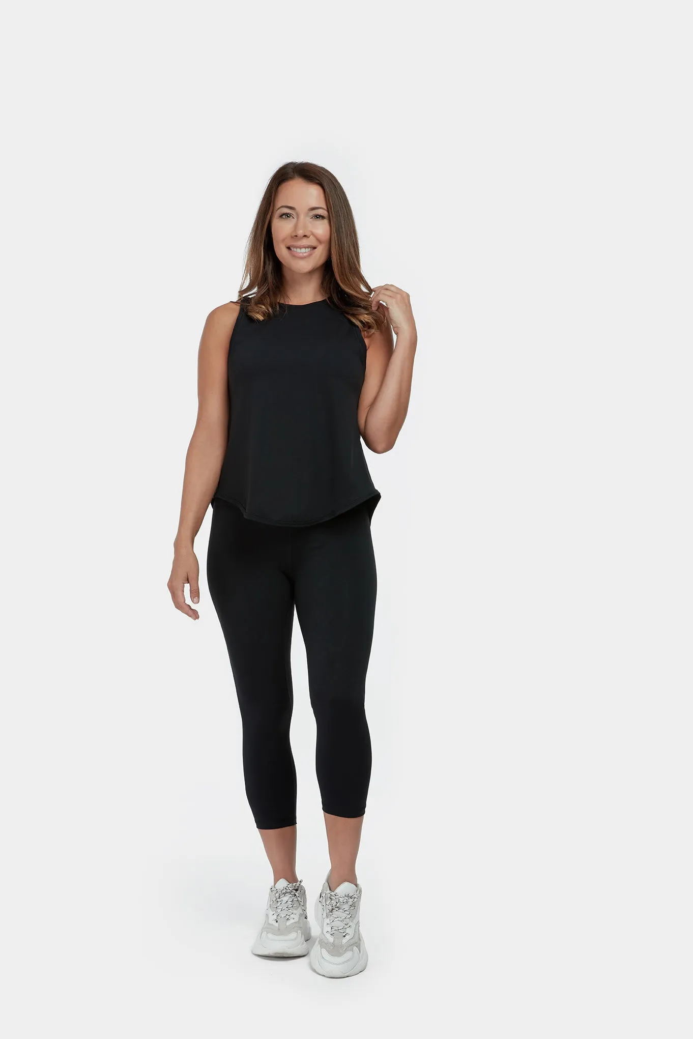 Move More Black Vest Top