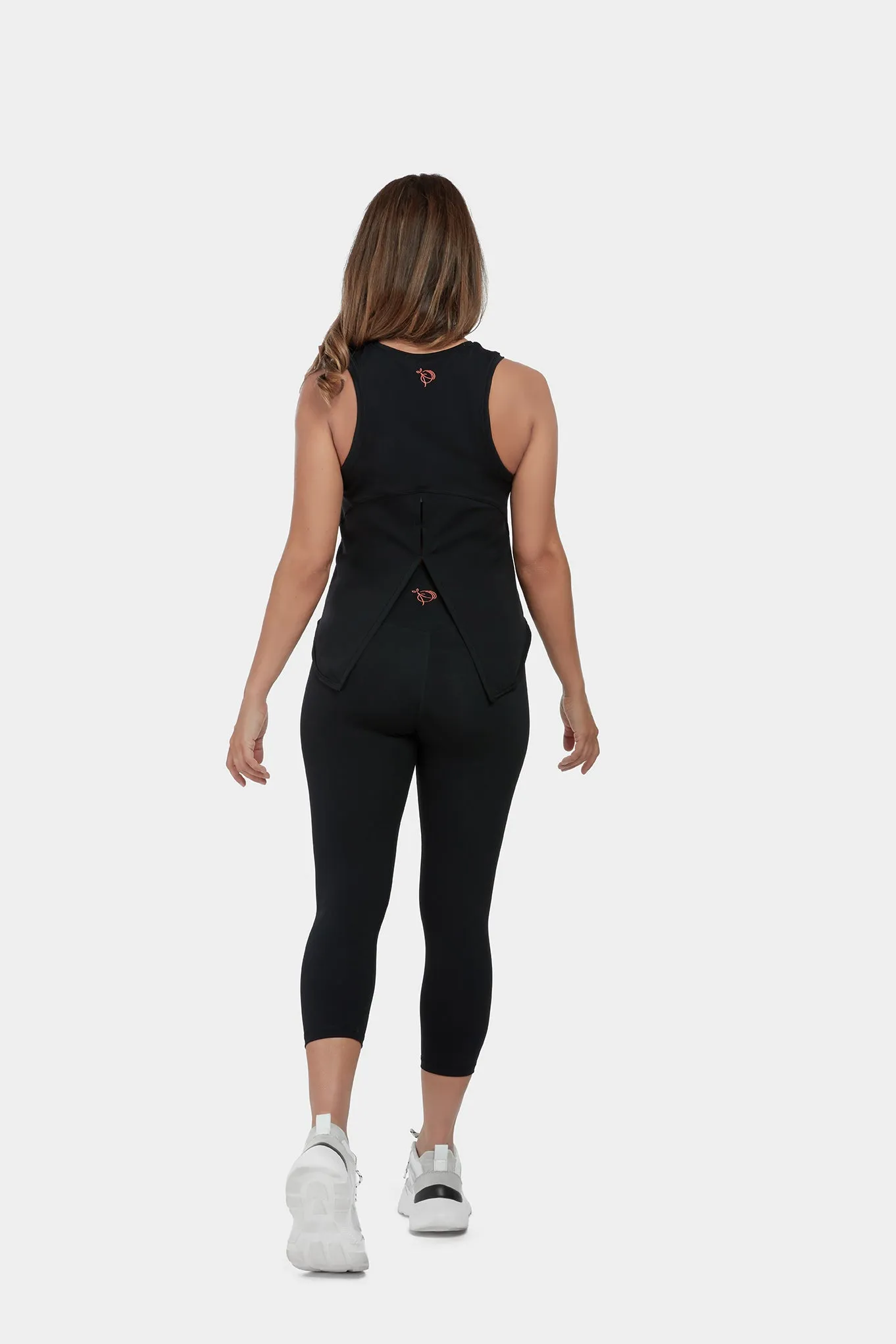 Move More Black Vest Top