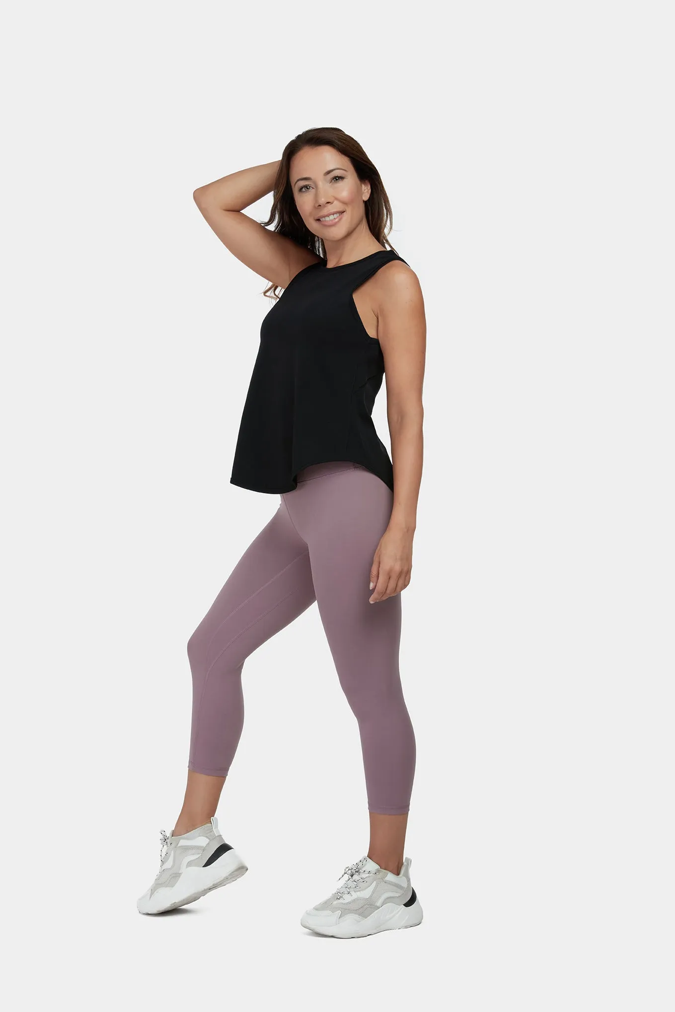 Move More Black Vest Top