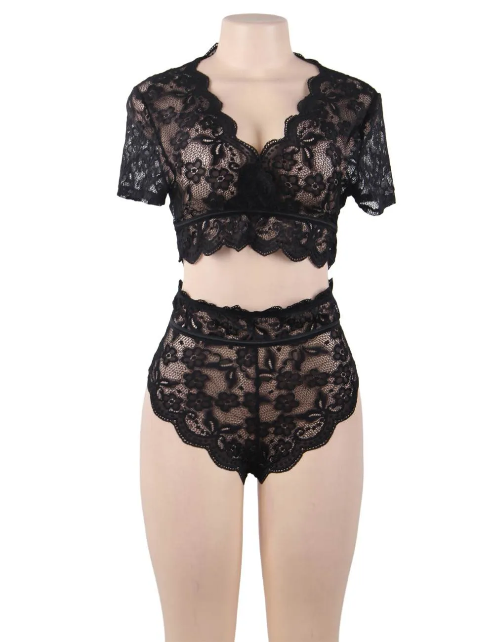 Naughty Sexy Egypt Girls High Waist Full Lace Bra Panty Underwear