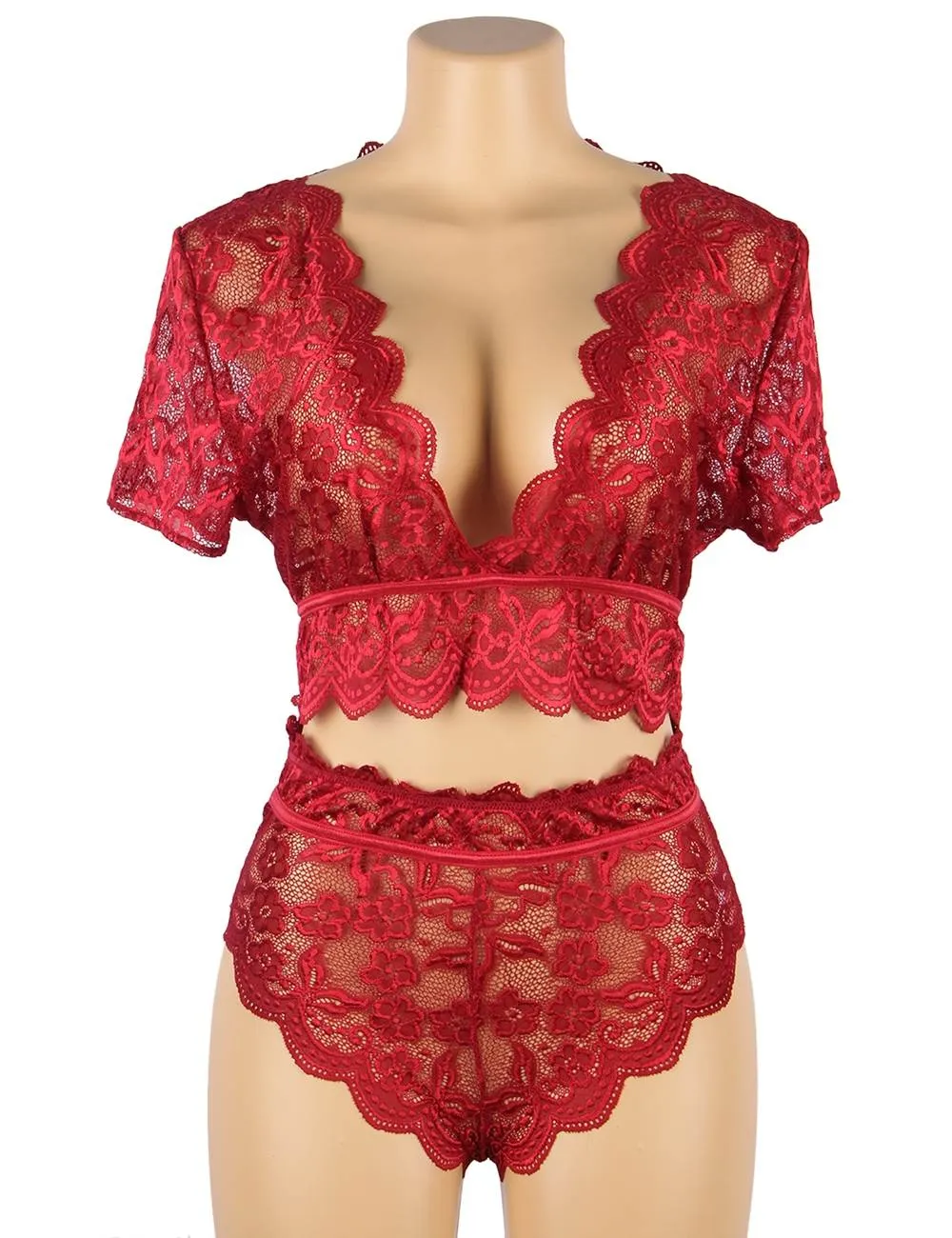 Naughty Sexy Egypt Girls High Waist Full Lace Bra Panty Underwear