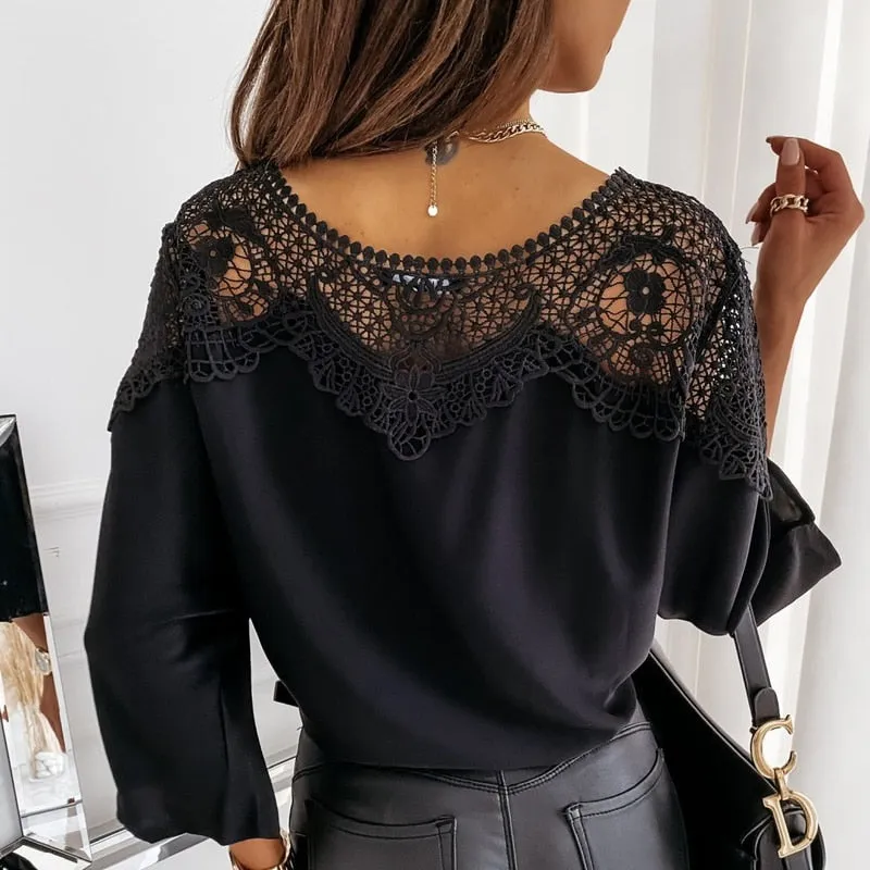 New Crochet Embroidery Lace Blouses