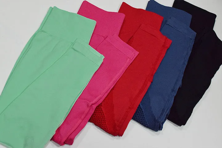 New Seamless Mesh Long Sleeves Gym Sets
