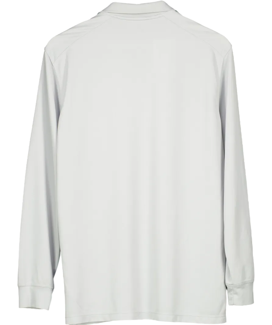 Nike Grey Long Sleeve Golf Polo UK M