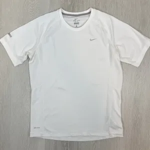 Nike Mens White Activewear T-Shirt Size Medium