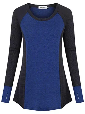 Ninedaily Biking Shirts for Women,Exercise Tops Flexible Tees P.E Football Team Uniform Yoga Class Sportwear Young Teen Girls Fall Outfits 2020 Night Out Decent Gymnasium Sport Fans,Large Navy