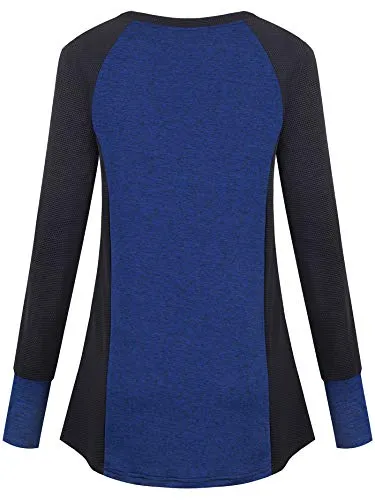 Ninedaily Biking Shirts for Women,Exercise Tops Flexible Tees P.E Football Team Uniform Yoga Class Sportwear Young Teen Girls Fall Outfits 2020 Night Out Decent Gymnasium Sport Fans,Large Navy
