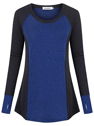 Ninedaily Biking Shirts for Women,Exercise Tops Flexible Tees P.E Football Team Uniform Yoga Class Sportwear Young Teen Girls Fall Outfits 2020 Night Out Decent Gymnasium Sport Fans,Large Navy