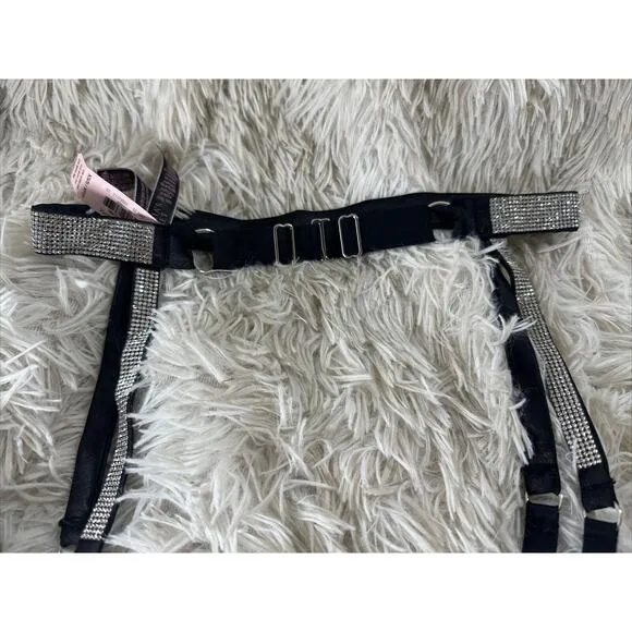 NWT $143 LOT (3) XS/S Victorias Secret Lingerie Lace Very Sexy Rhinestone Garter