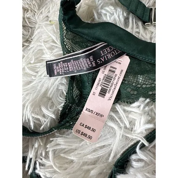 NWT $143 LOT (3) XS/S Victorias Secret Lingerie Lace Very Sexy Rhinestone Garter