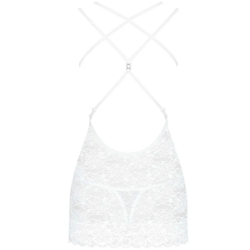 Obsessive - Sexy Lingerie - 860 Chemise - S/M - White