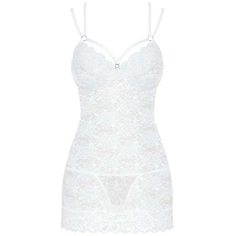 Obsessive - Sexy Lingerie - 860 Chemise - S/M - White