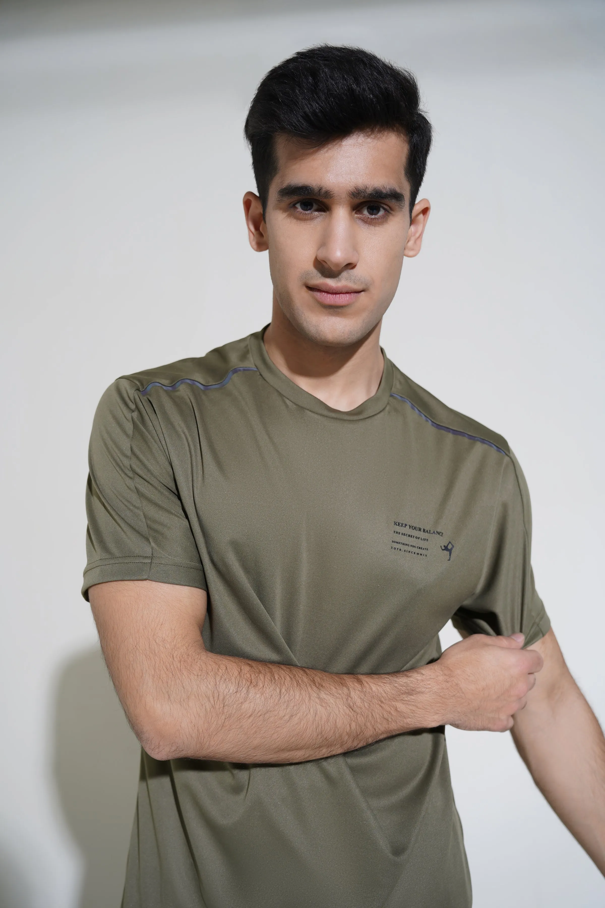 Olive Half Sleeve T-Shirt
