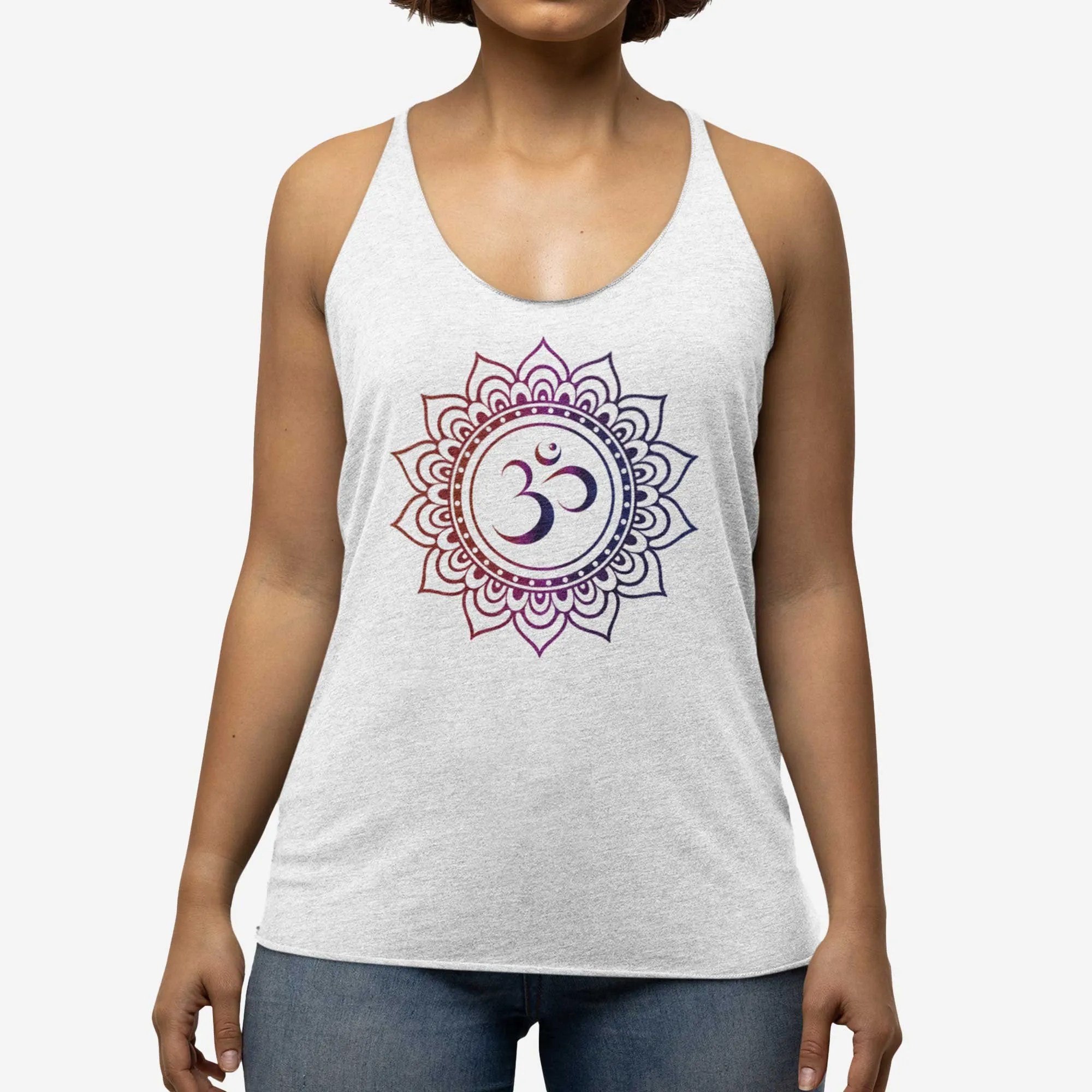 Om Mandala - Women's Triblend Racerback Tank