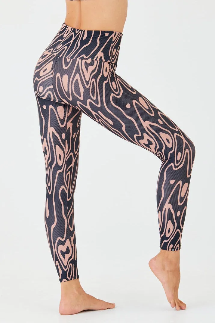 ONZIE High Rise Rib Legging Roads