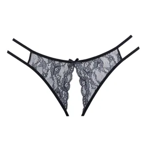 Open Back Crotchless Lace Panty