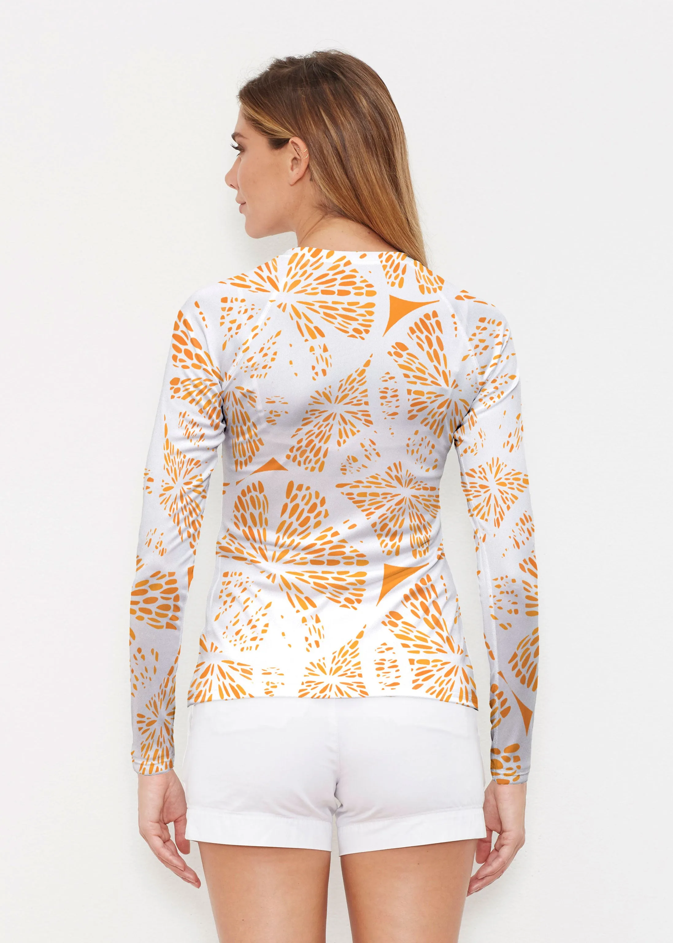Orange Citrus (7862) ~ Long Sleeve Rash Guard