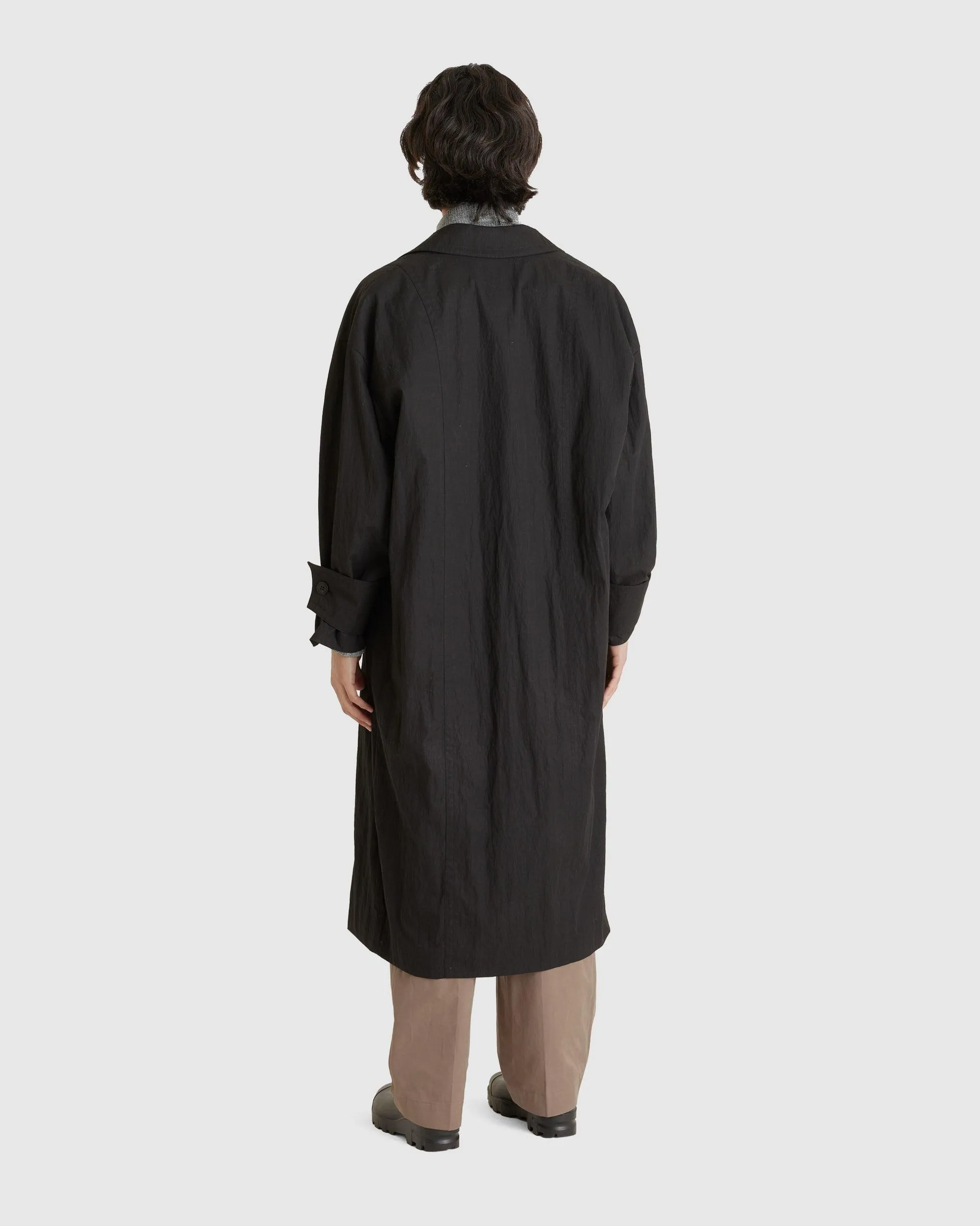 Paneled Cotton Trench Coat