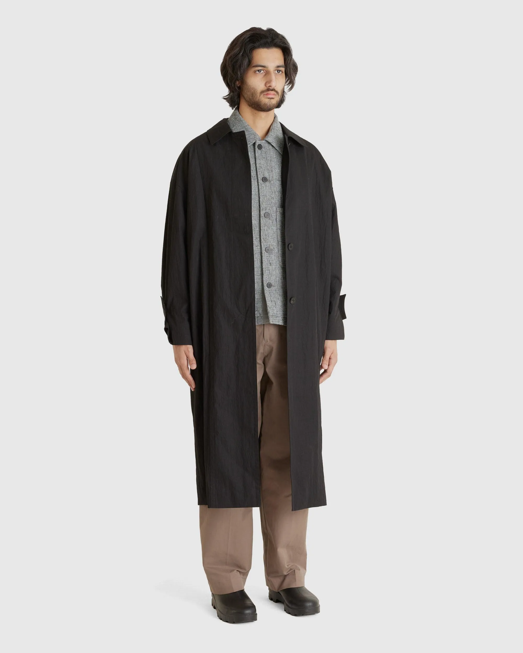 Paneled Cotton Trench Coat