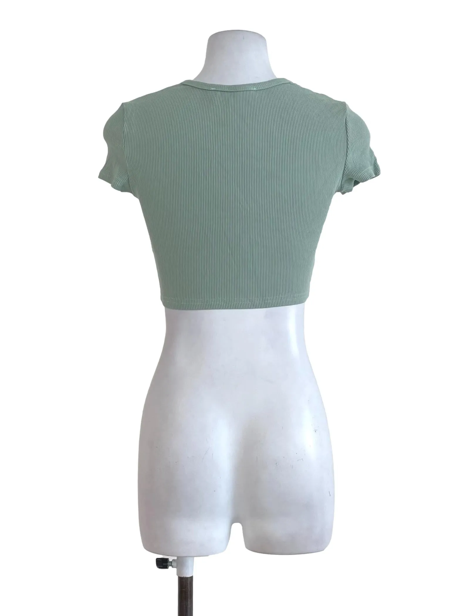 Pastel Green Ribbed Top TTR