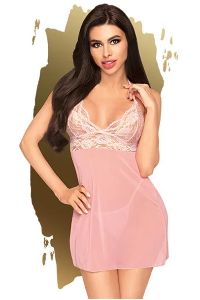 Penthouse Bedtime Story Mini Dress Rose