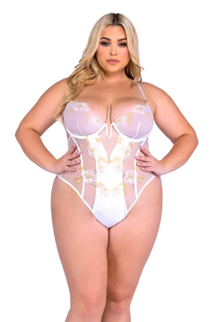 Peony Paradise Bridal Teddy - LI687