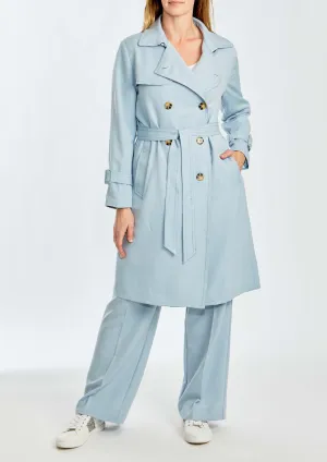 Ping Pong City Trench Coat - Baby Blue