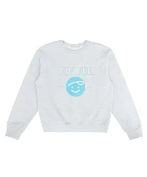 PIV'VEE Good Luck Sweatshirt - Snow Grey