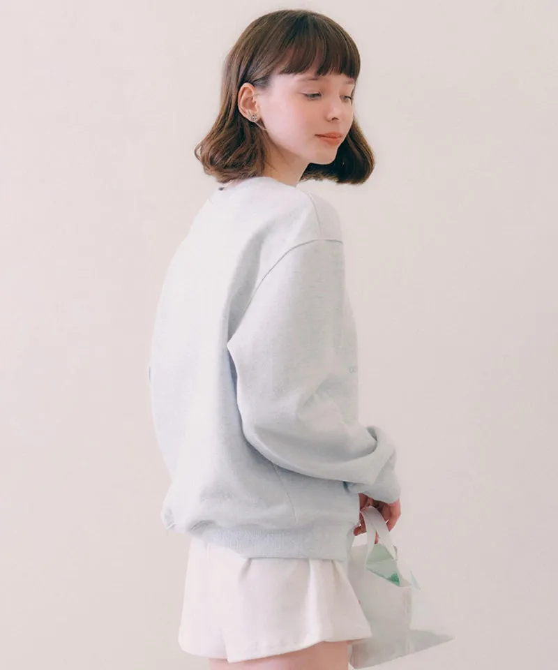 PIV'VEE Good Luck Sweatshirt - Snow Grey