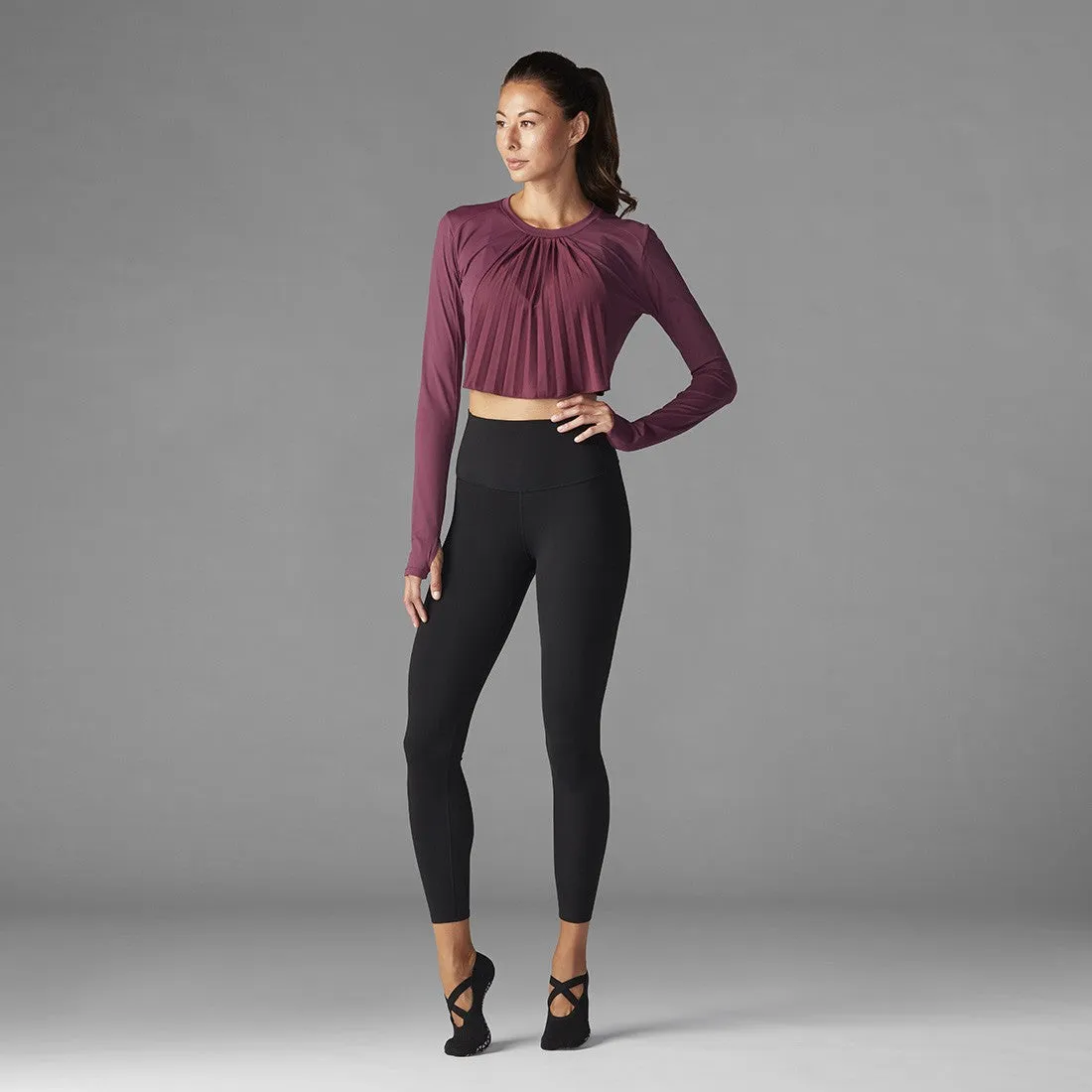 Pleated Long Sleeve Top