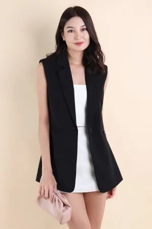 POLINA TRENCH VEST IN BLACK