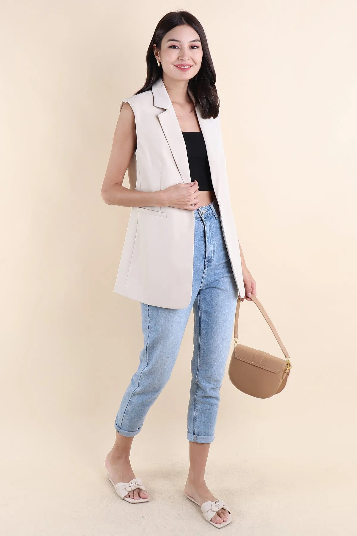 POLINA TRENCH VEST IN ECRU