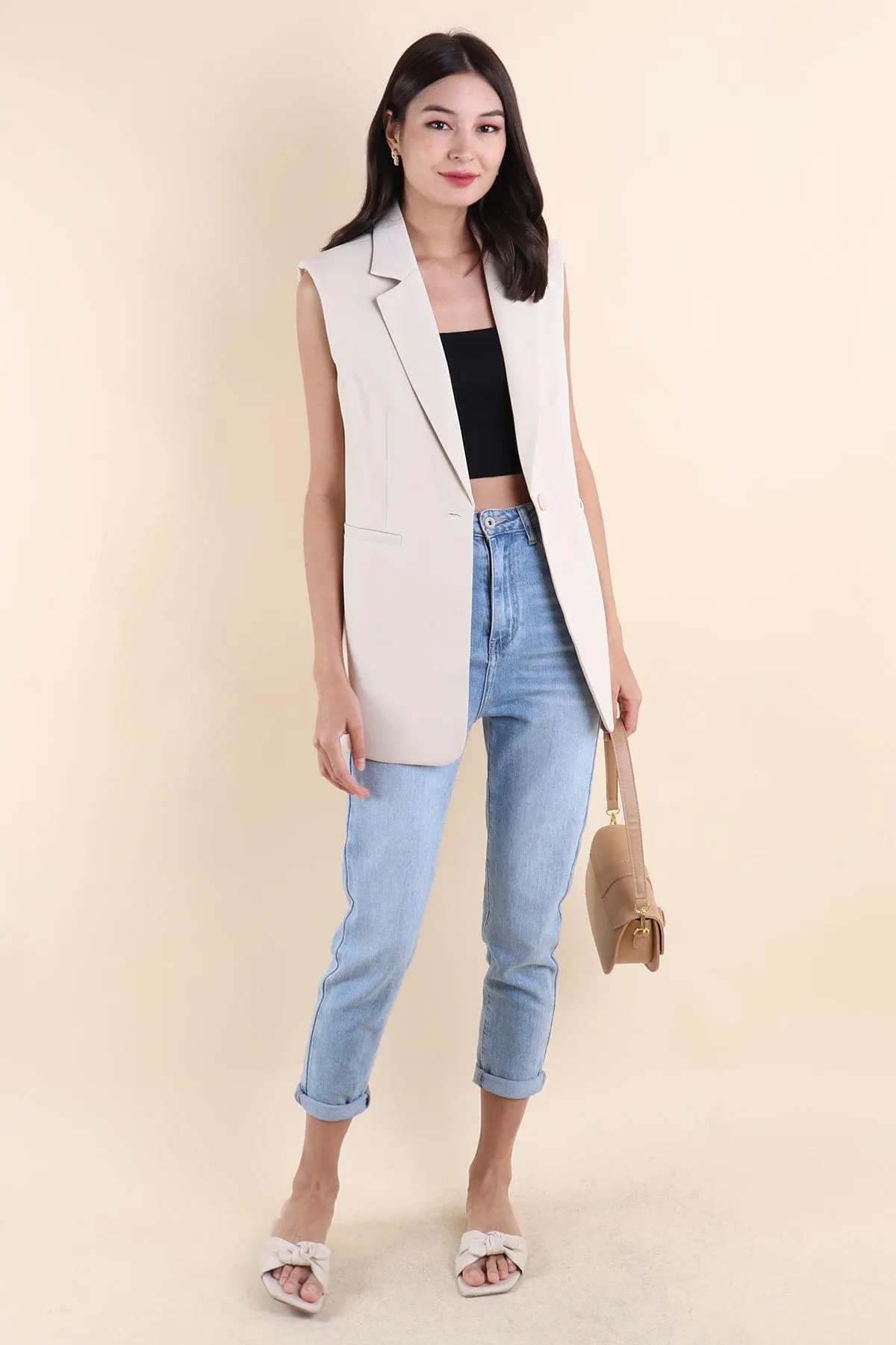 POLINA TRENCH VEST IN ECRU