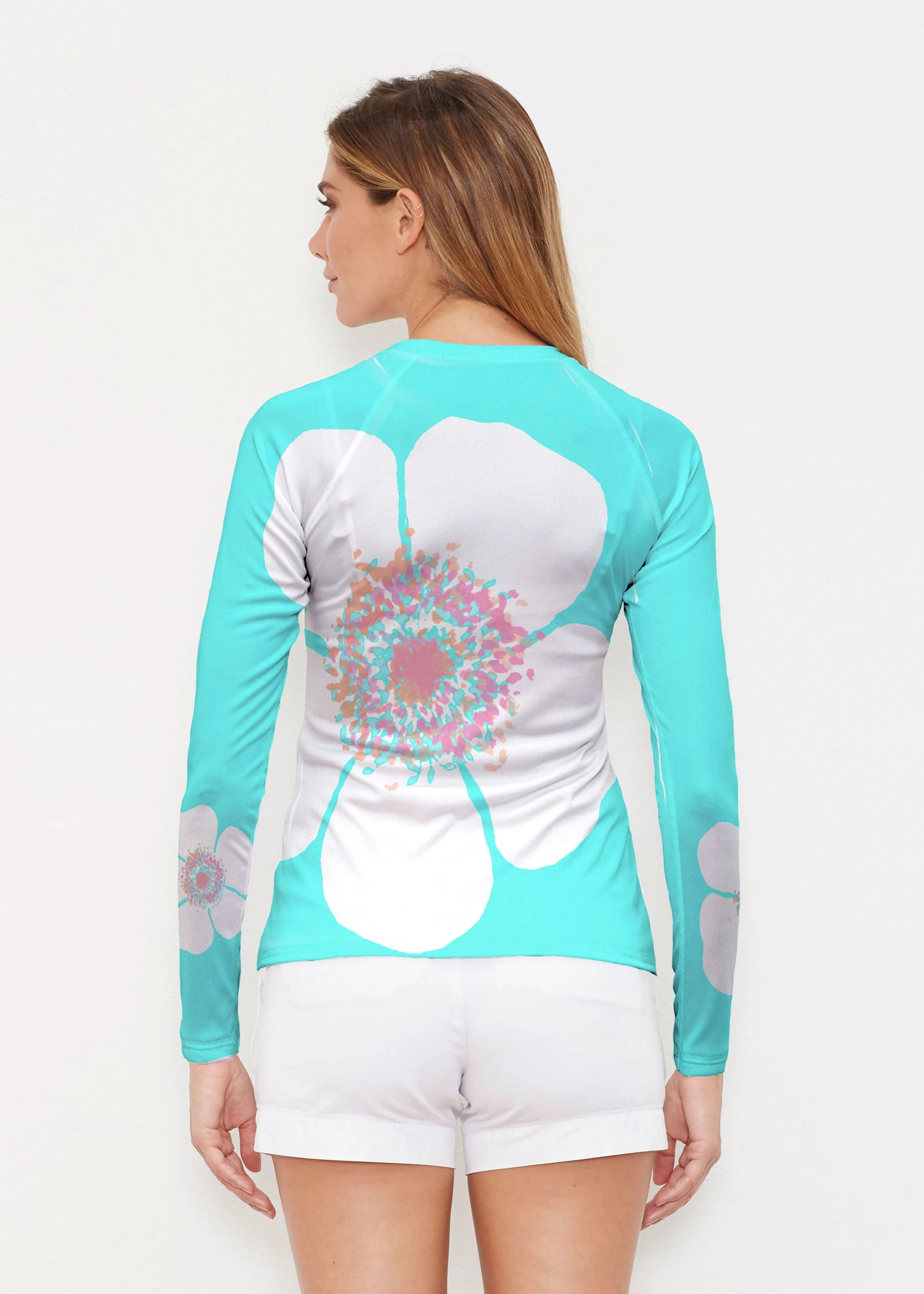 Poppy Seaglass Green (7107) ~ Long Sleeve Rash Guard
