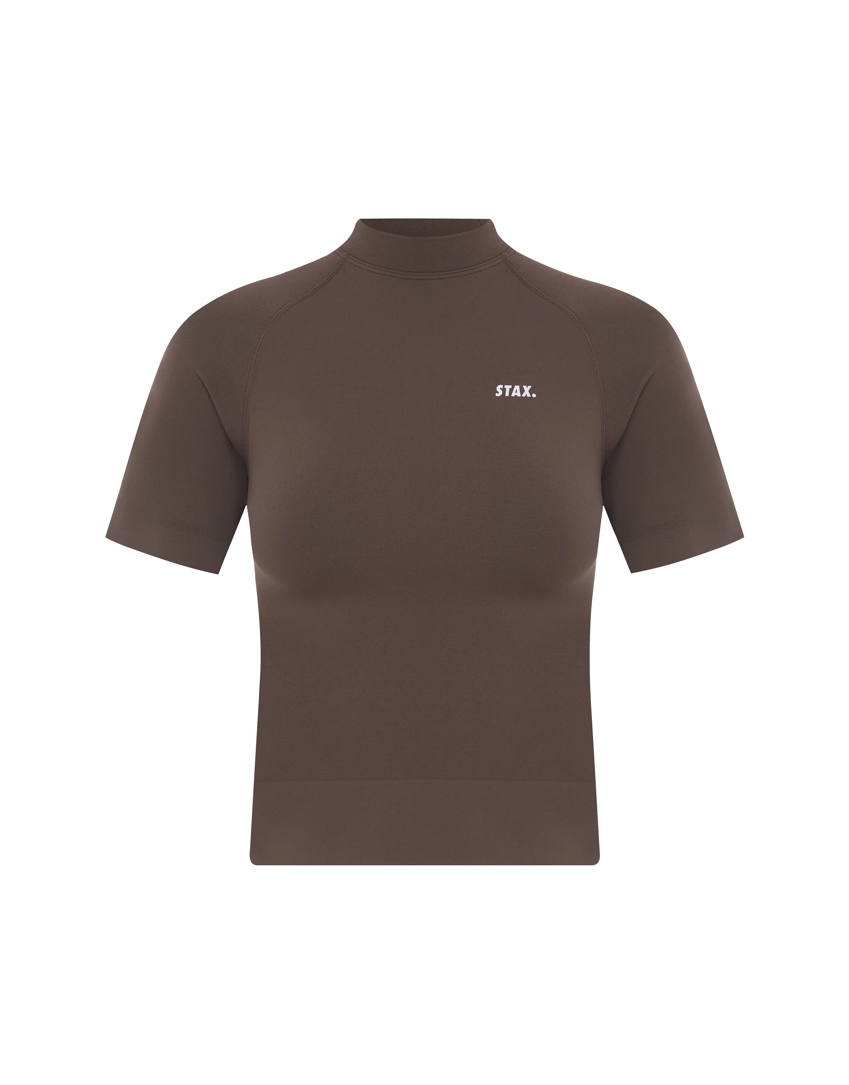 Premium Seamless High Neck Tee - Cedar