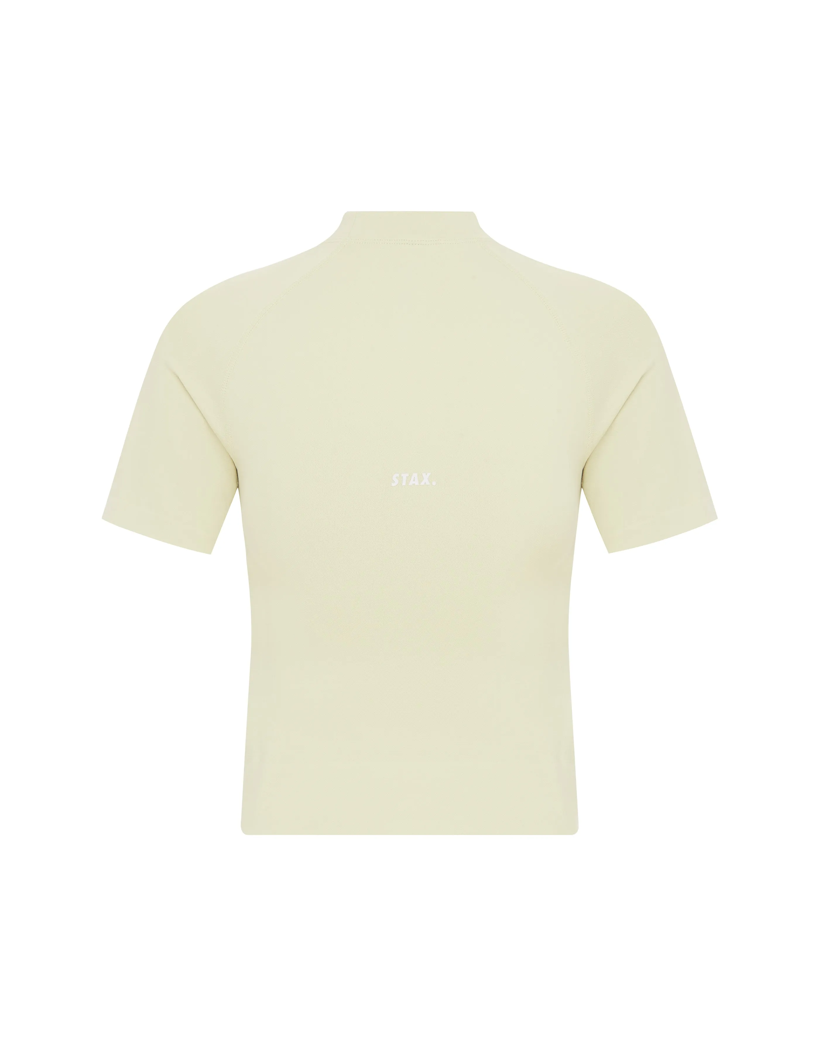 Premium Seamless High Neck Tee - Vanilla Essence