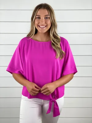 Pretty in Pink Side Tie Top