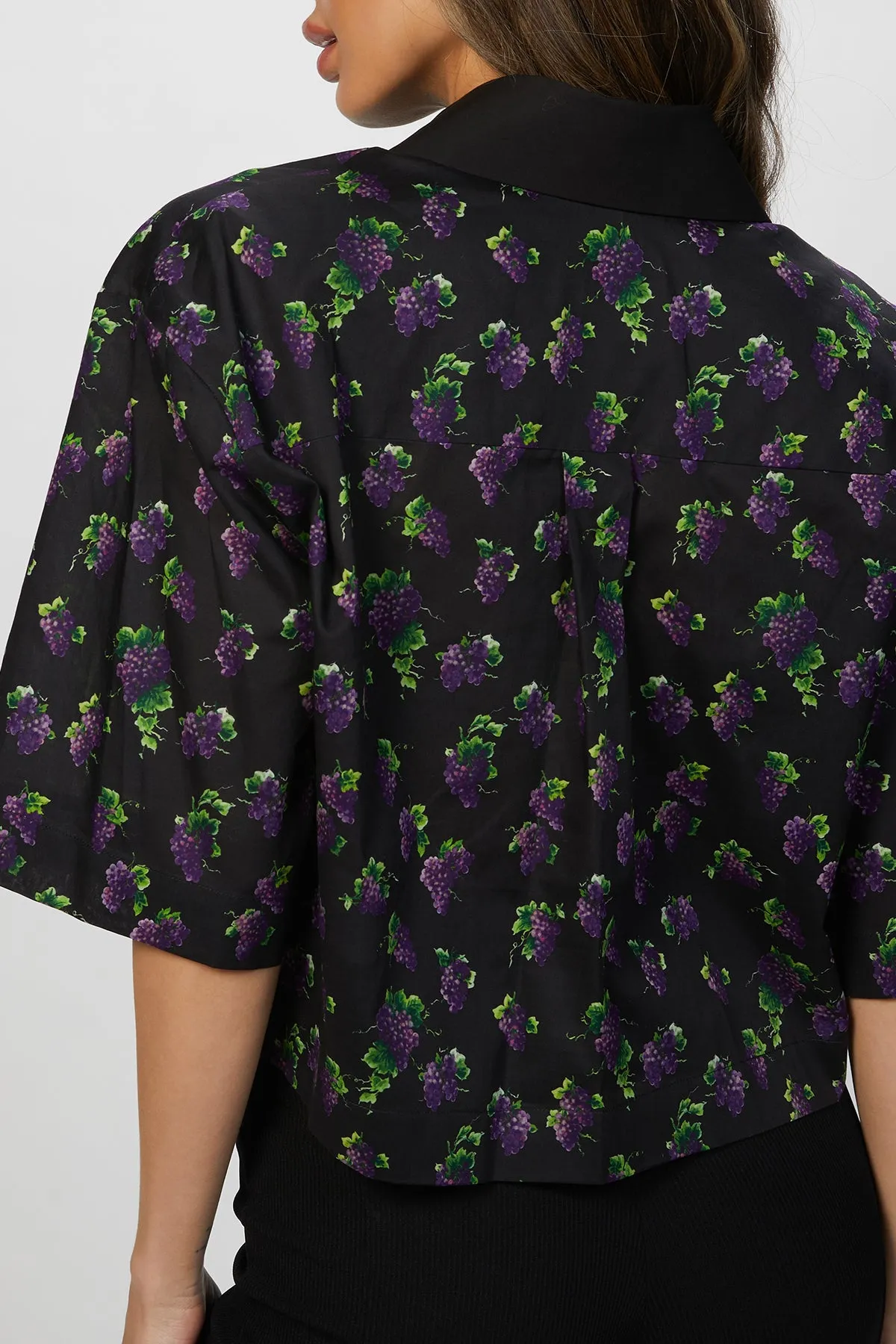 PRINTED CROPPED BLOUSE
