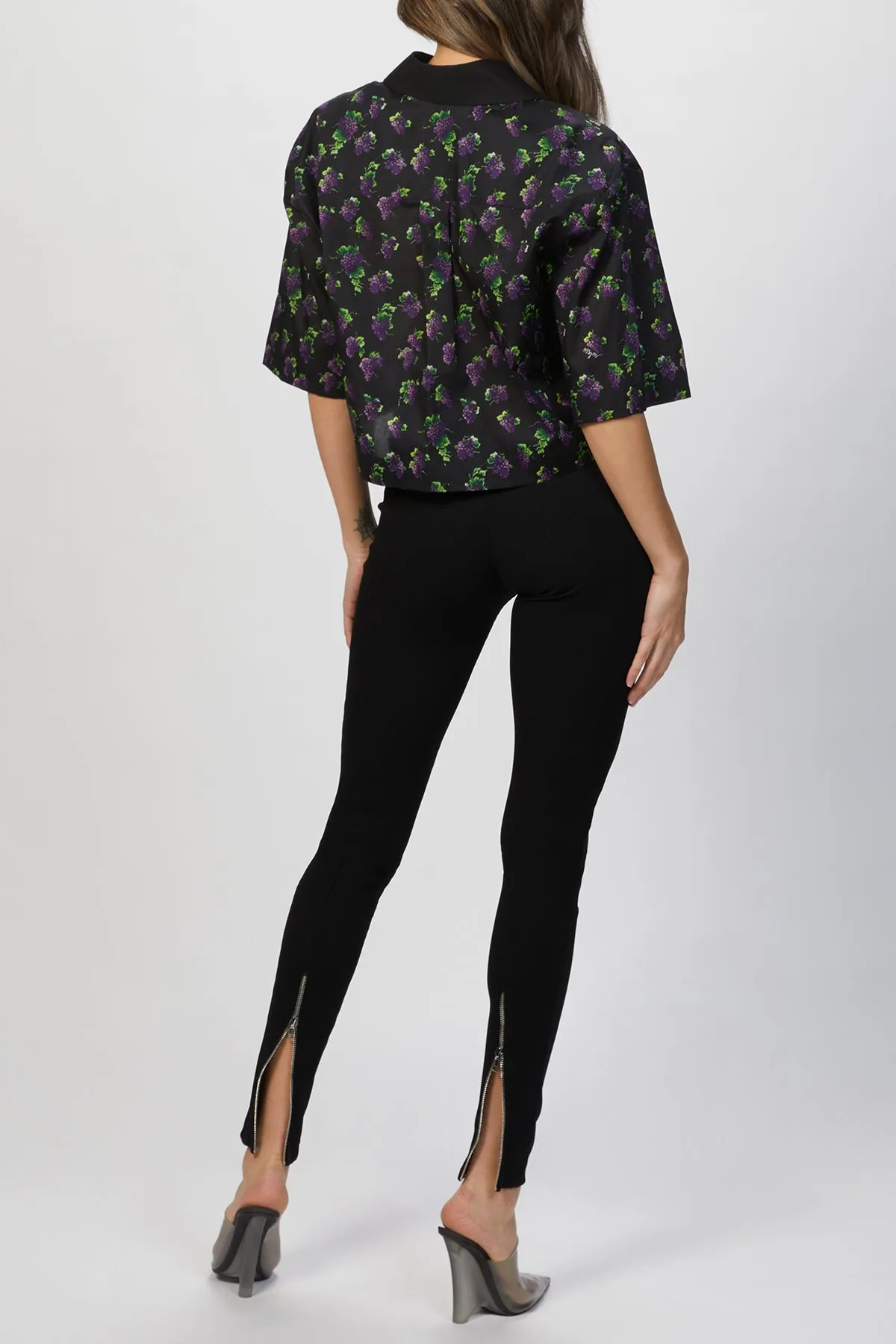 PRINTED CROPPED BLOUSE