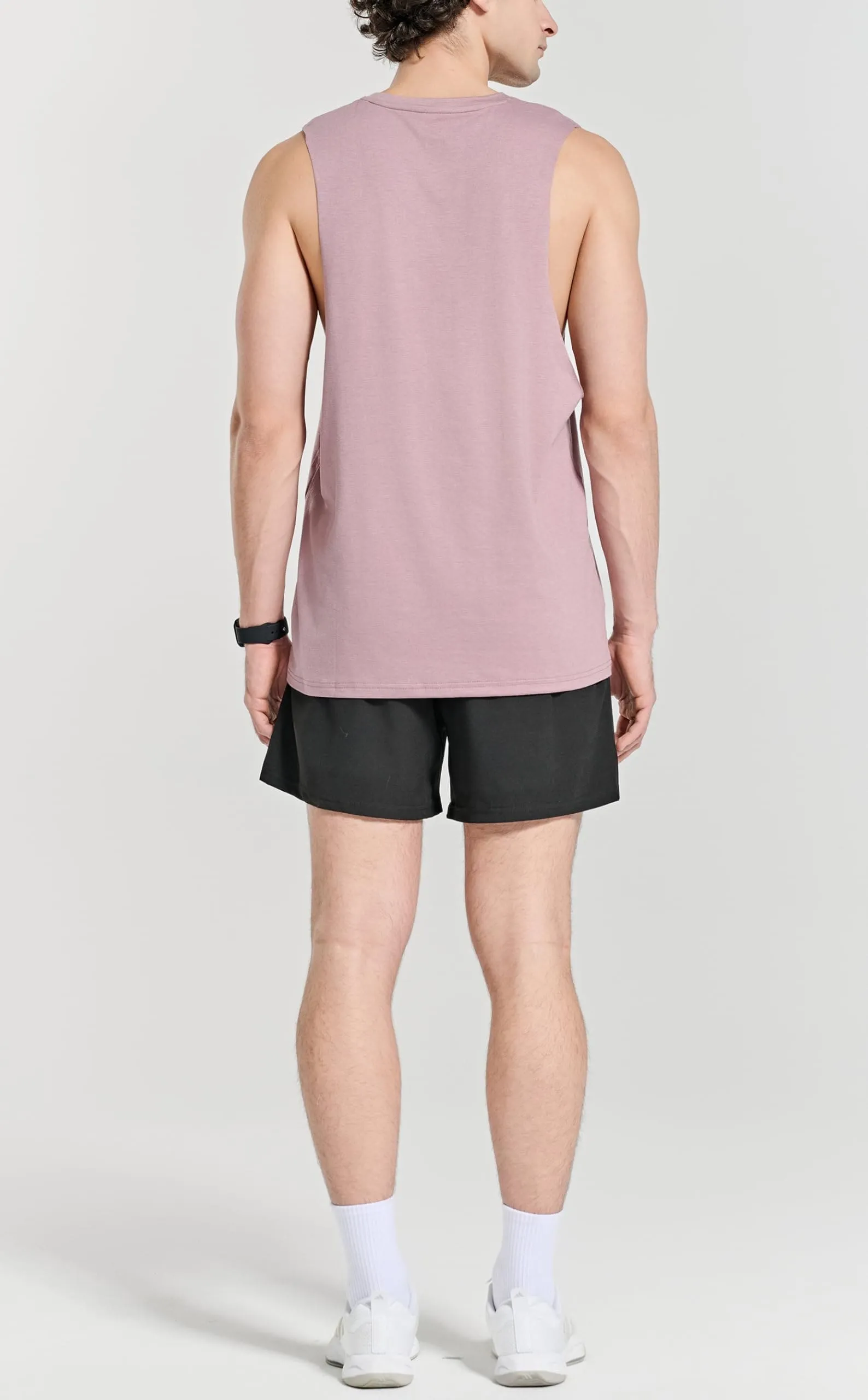 Project Titan Men's Workout Drop Arm Tank Top Cut Off Sleeveless Gym Shirts