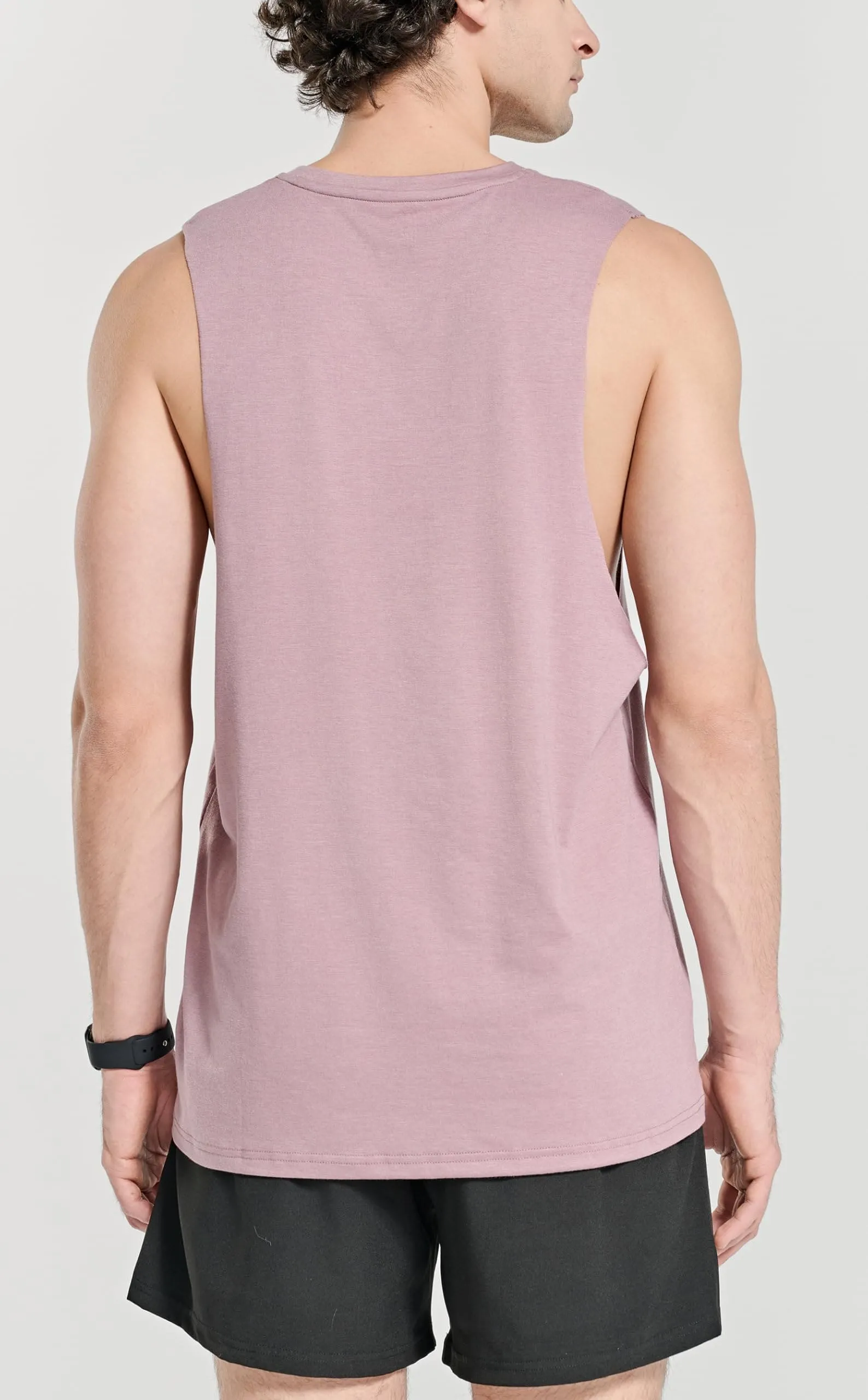 Project Titan Men's Workout Drop Arm Tank Top Cut Off Sleeveless Gym Shirts