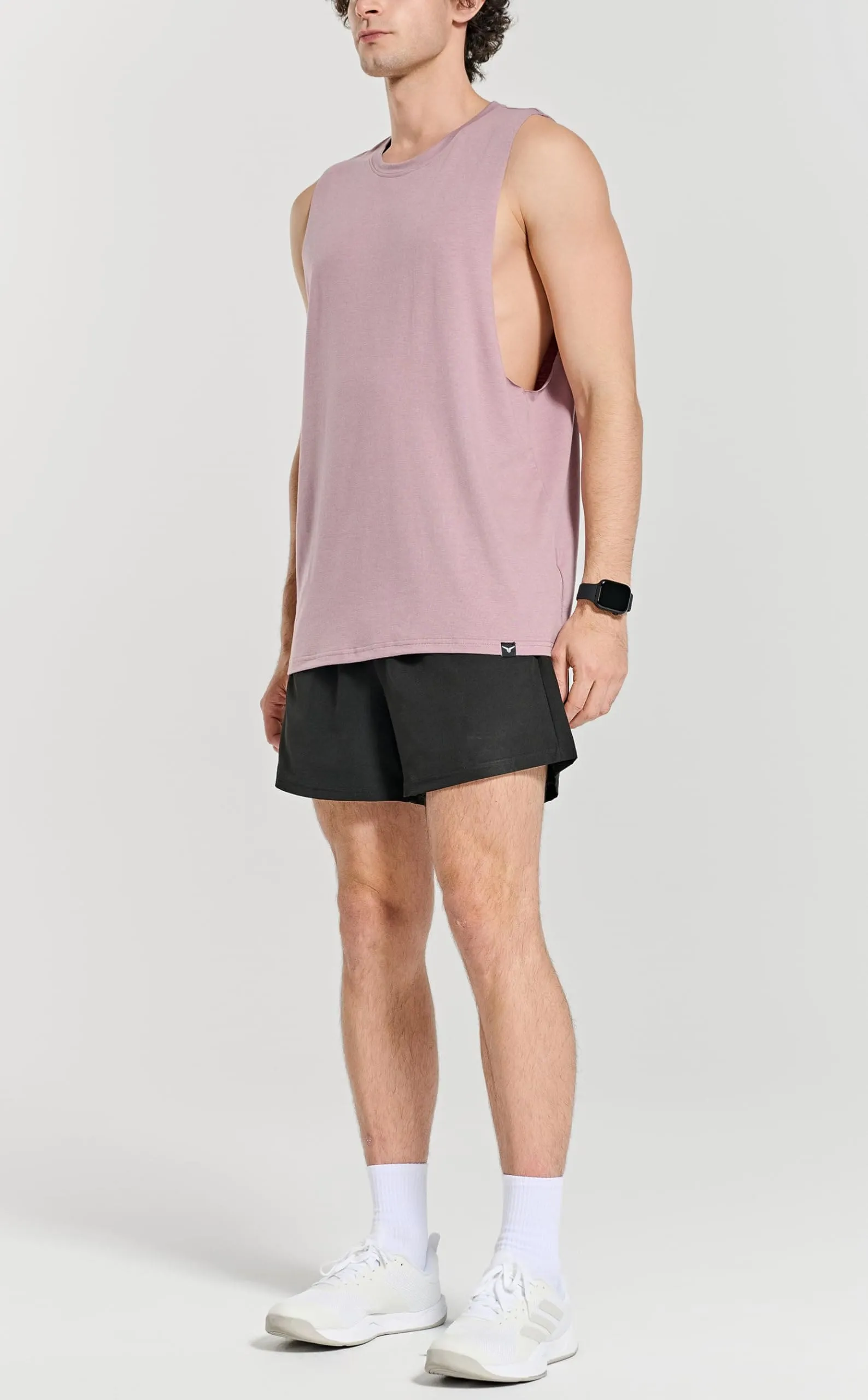 Project Titan Men's Workout Drop Arm Tank Top Cut Off Sleeveless Gym Shirts