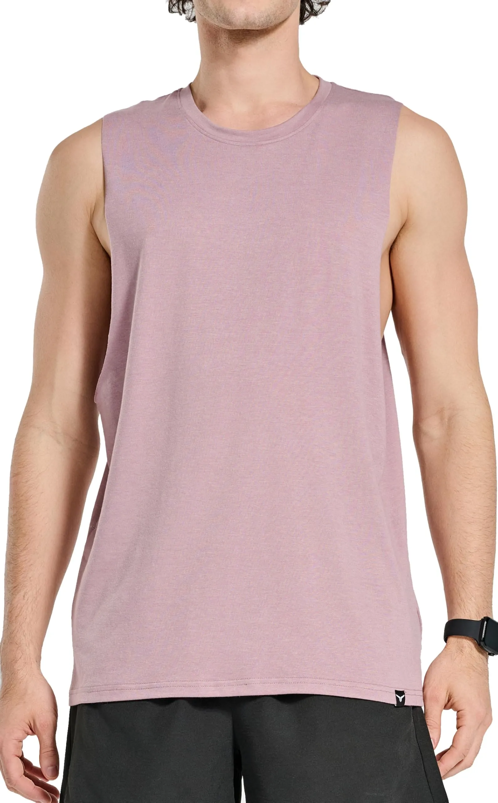 Project Titan Men's Workout Drop Arm Tank Top Cut Off Sleeveless Gym Shirts