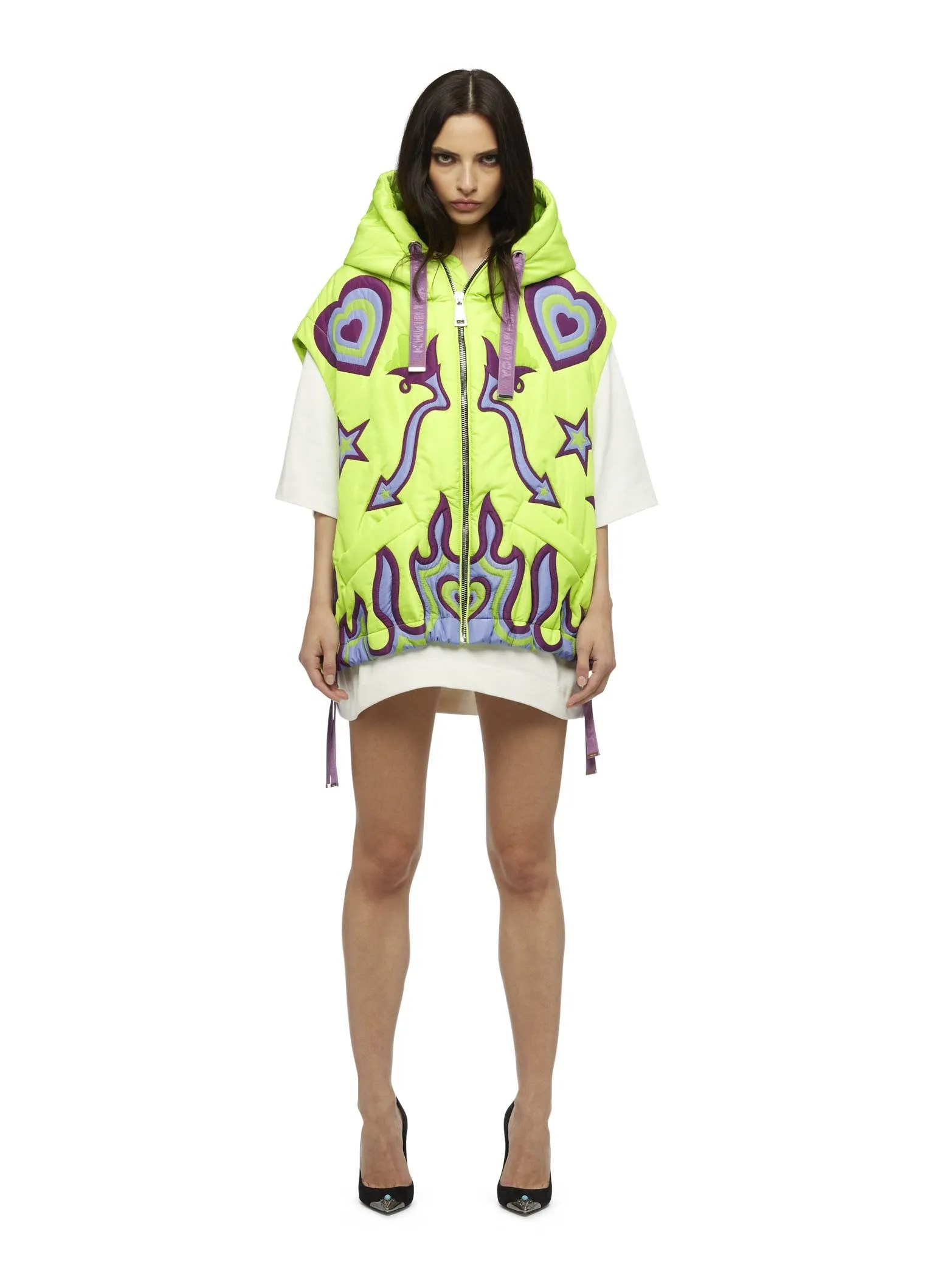 PUFF VEST WINDBREAKER TEXAS PRINTED