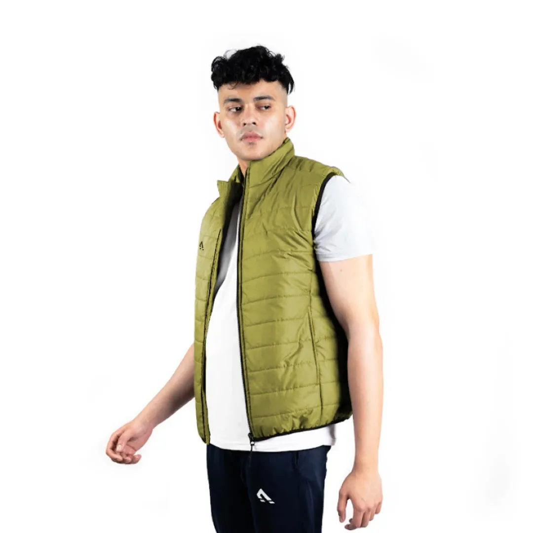 Puffer Jacket Vest (Olive)