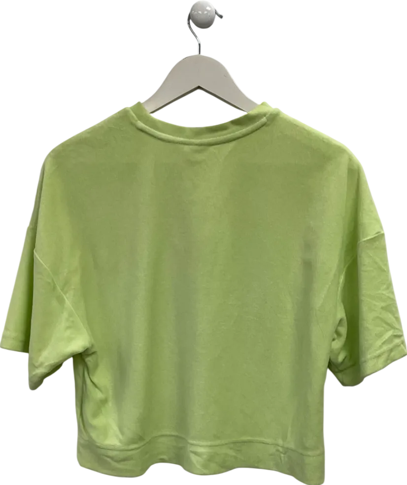 Puma Green Classics Towelling T-shirt In Lime UK S