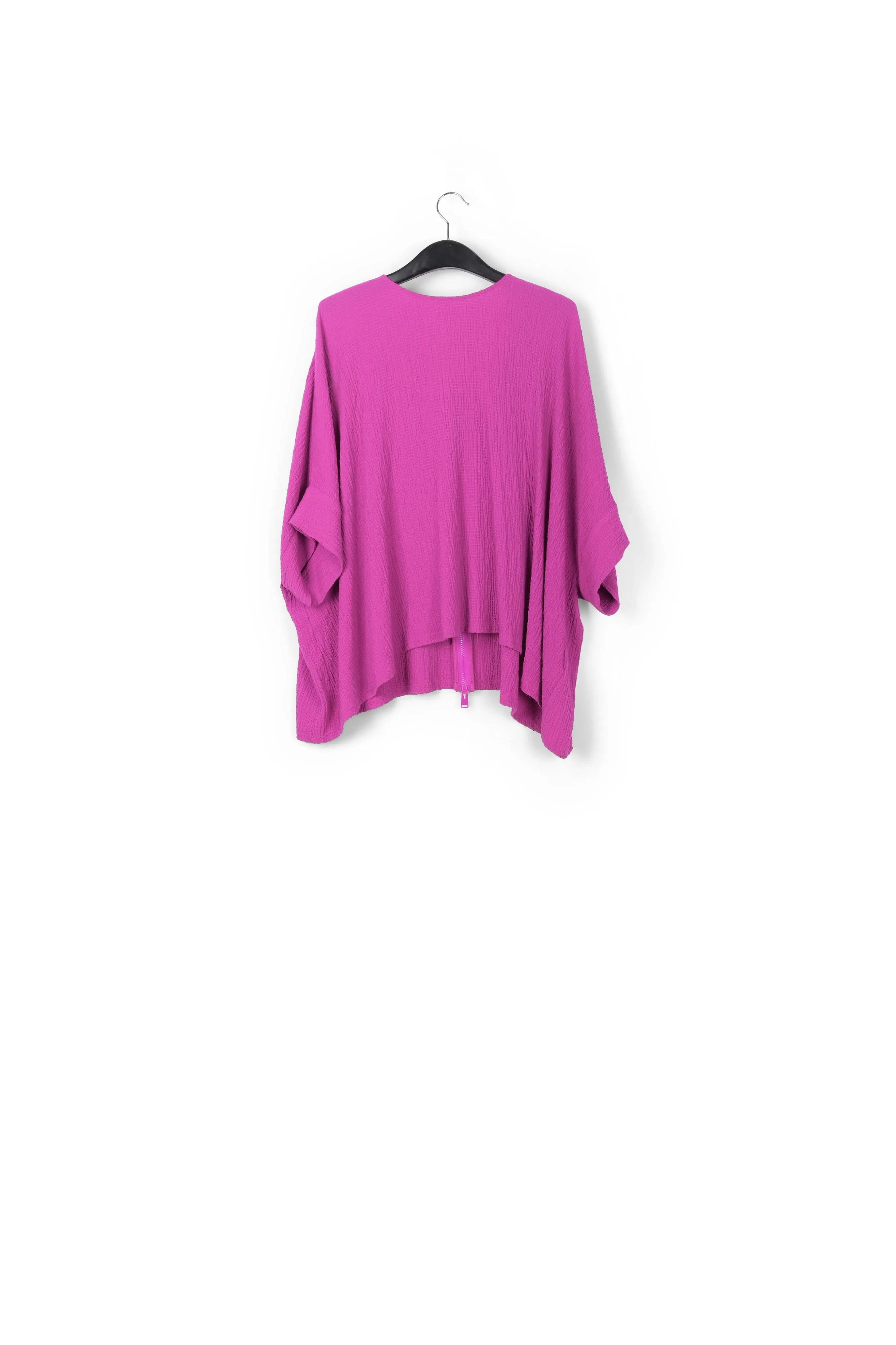 Purple oversized seersucker top