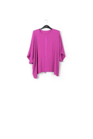 Purple oversized seersucker top