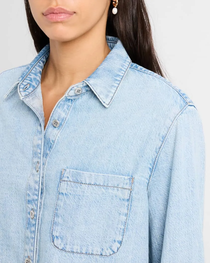 RAG & BONE ULTRA FEATHERWEIGHT CROPPED SHIRT