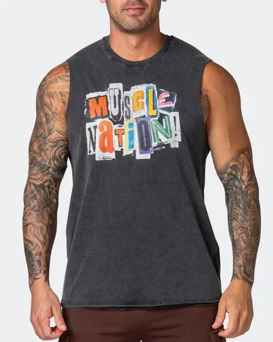 Ransom Vintage Tank -  Washed Black